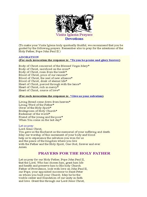 visita iglesia prayer guide 2022 pdf